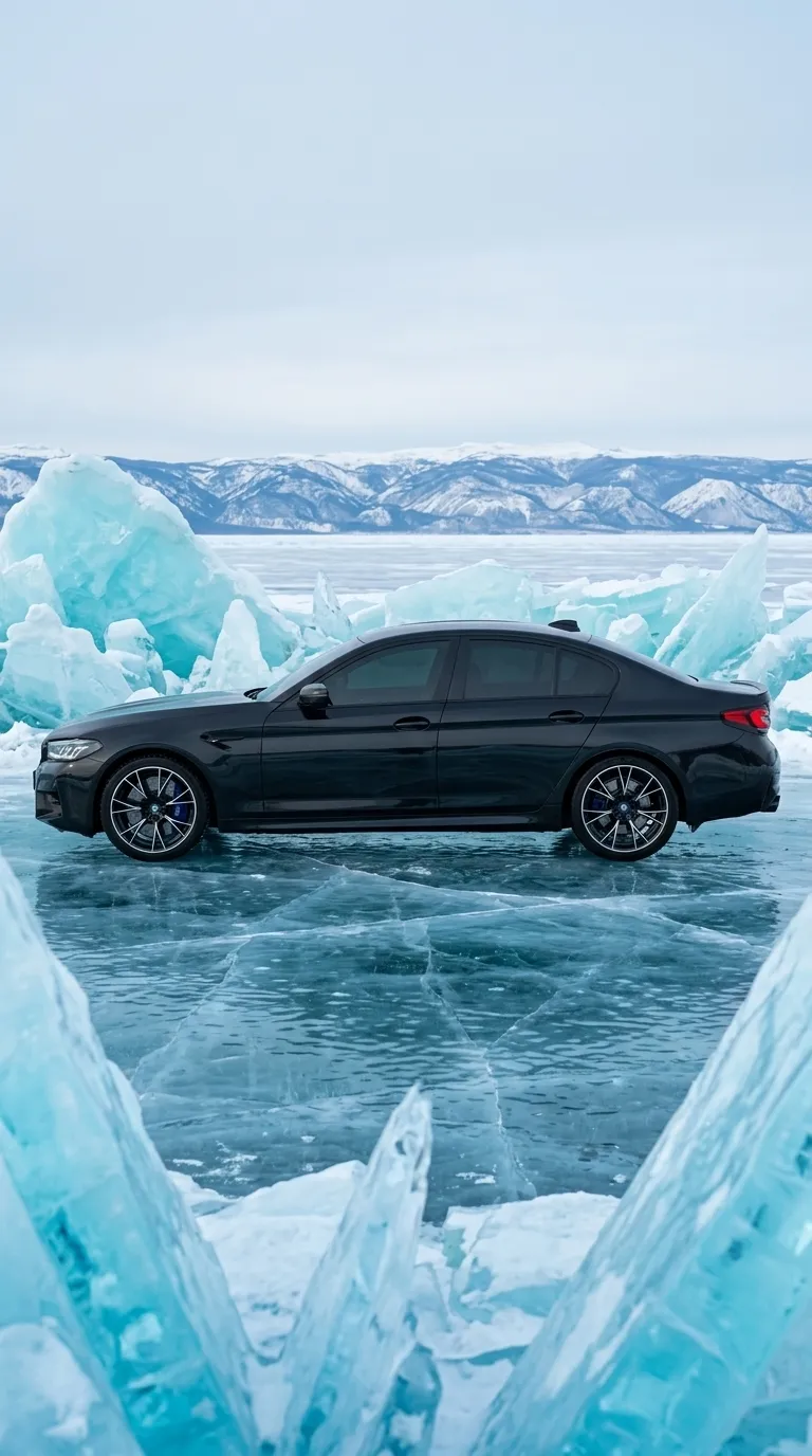 BMW M5 — Байкальская фотосессия на льду — кадр 3