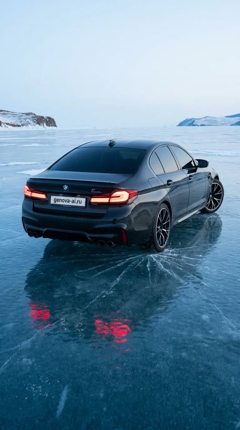 BMW M5 — Байкальская фотосессия на льду — кадр 2